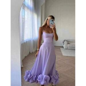 Women's Long-Style Solid-Color Fashionable Halter Top Wide-Skirt Three-Dimension
